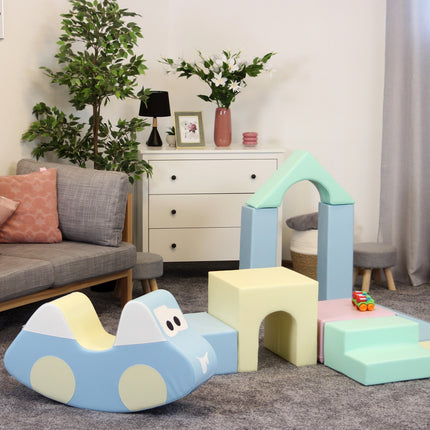 Soft Play 10 Foam Block Set - Light Pastel Creativity