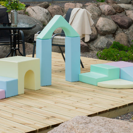 Soft Play 10 Foam Block Set - Light Pastel Creativity