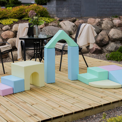 Soft Play 10 Foam Block Set - Light Pastel Creativity