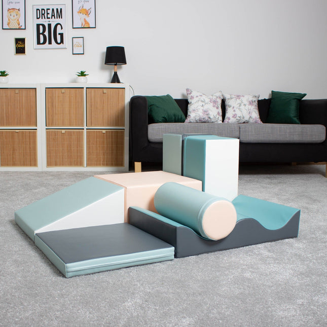 Soft Play 7 Foam Block Set - Light Pastel Discoverer