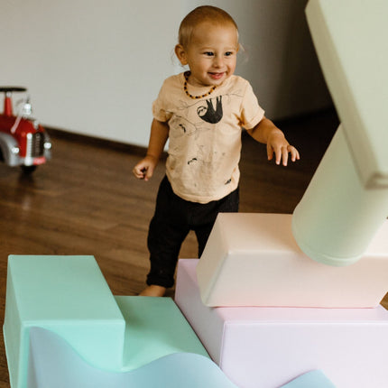 Soft Play 6 Foam Block Set - Light Pastel Explorer