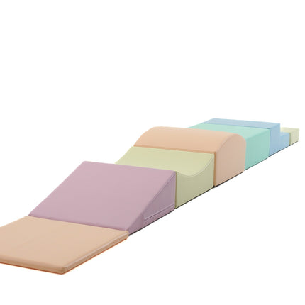 Soft Play 7 Foam Block Set - Light Pastel Little Crawler