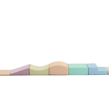 Soft Play 7 Foam Block Set - Light Pastel Little Crawler