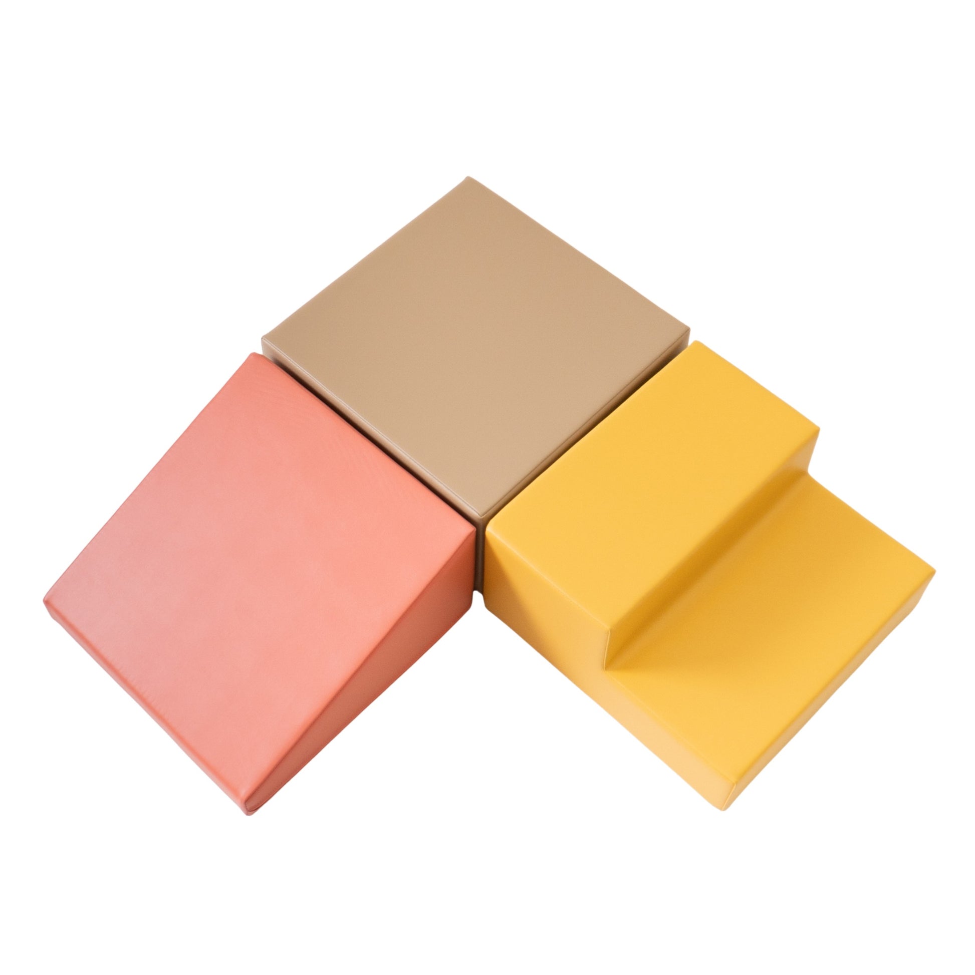 Soft Play 3 Foam Block Set - Pastel Pink Mini Climbie