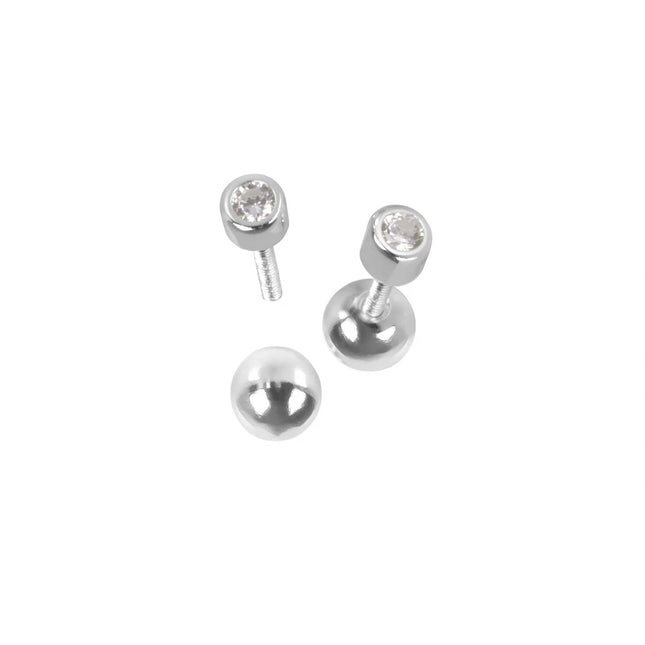 Illumi Dot Earrings - Rose Gold and Silver - LoveStyle World