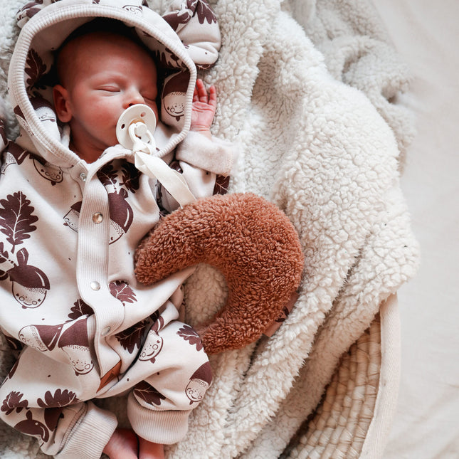 Eared Jumpsuit for Babies and Kids - Acorns on Sand - LoveStyle World