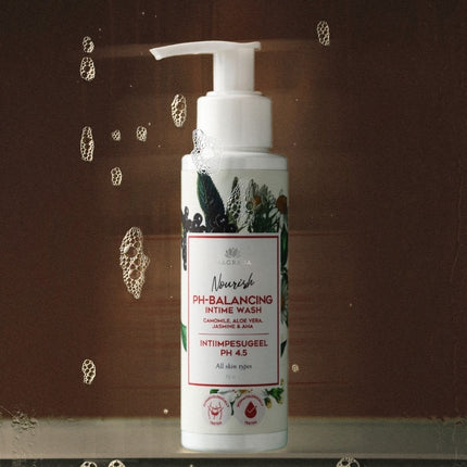 Intimate Wash Gel with Chamomile, Aloe, and AHA, pH 4.5
