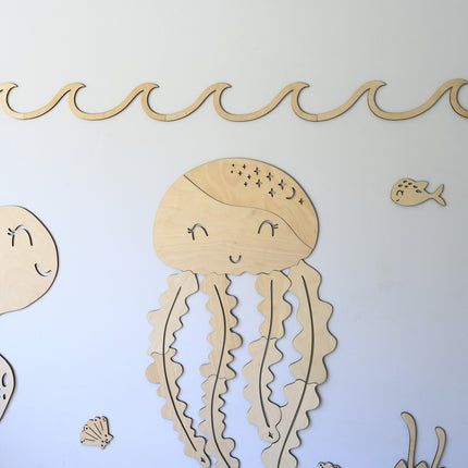 Wooden Wall Decoration - Jellyfish