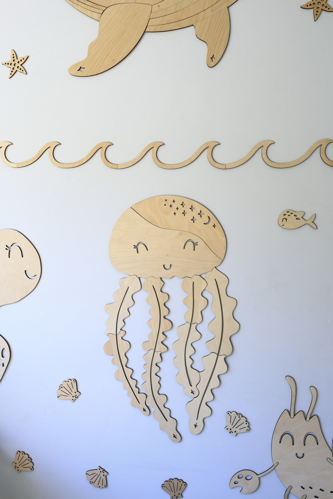 Wooden Wall Decoration - Jellyfish