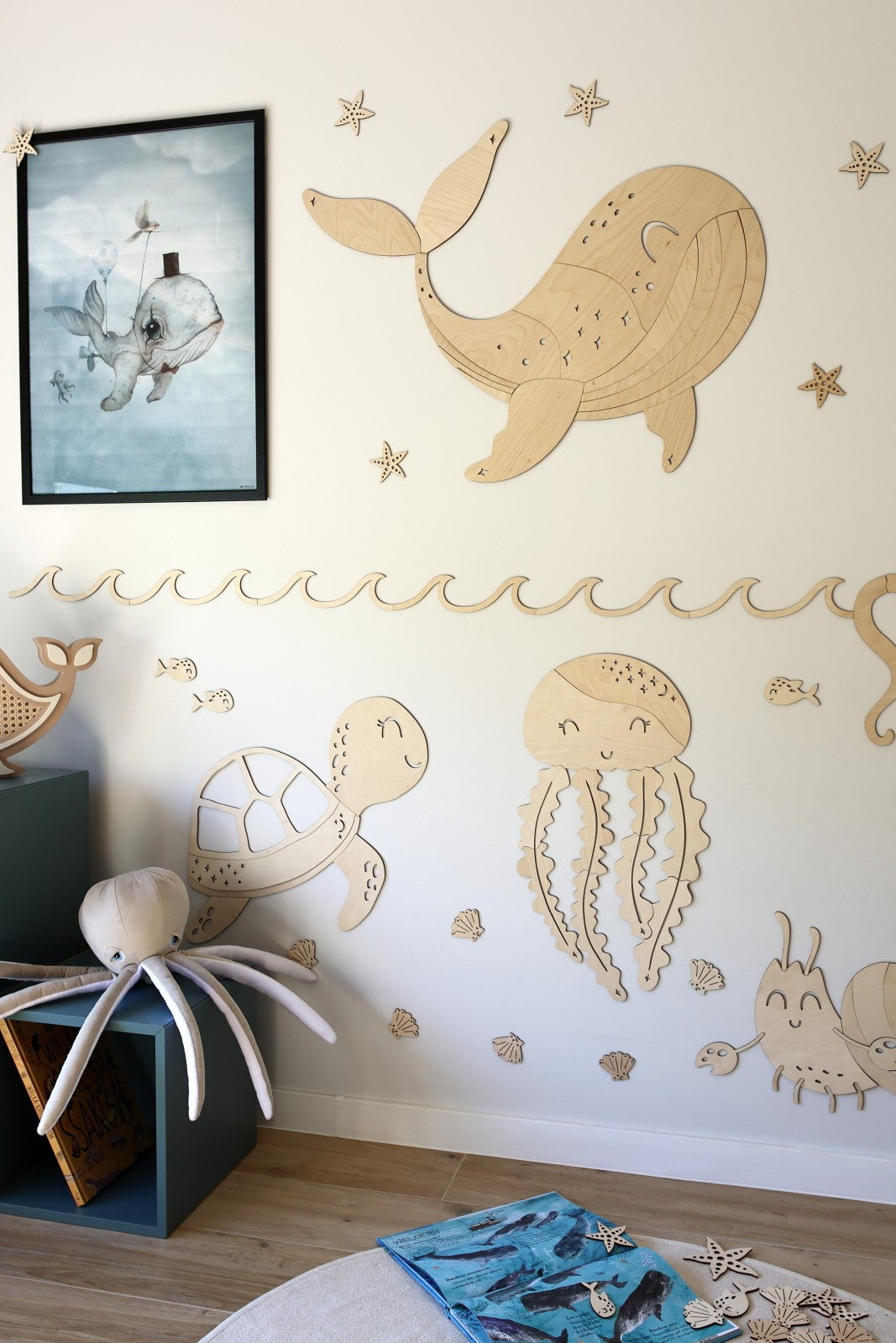 Wooden Wall Decoration - Jellyfish