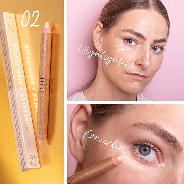 Organic Concealer & Highlighter Dual-Ended Stick - 02 Champagne - LoveStyle World