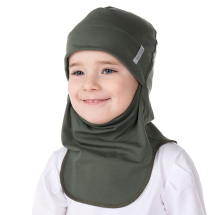 Khaki Green Double-Layer Cotton Balaclava
