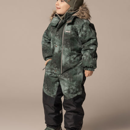 Khaki Green Merino Wool Double Pom-Pom Balaclava