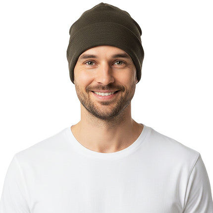 Green Merino Wool Winter Hat – One Size