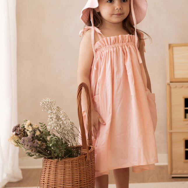 Kids Dress Milka – Peach - LoveStyle World