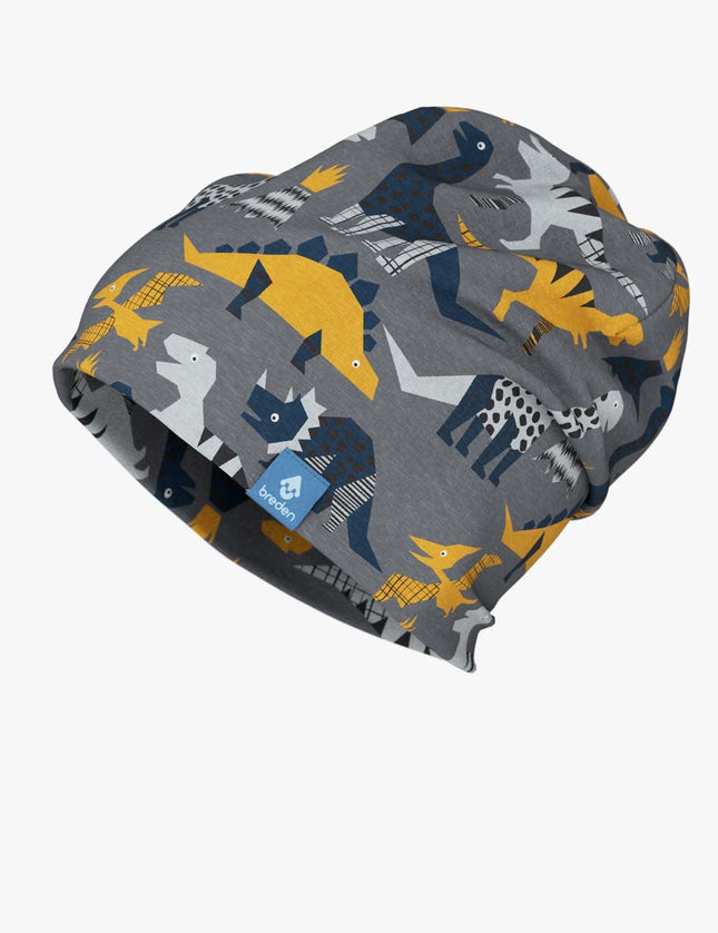 Kids Hat-Beanie For Autumn And Spring KLAUS - Dinosaurs