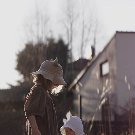 Kids Hat with Ears - Beige