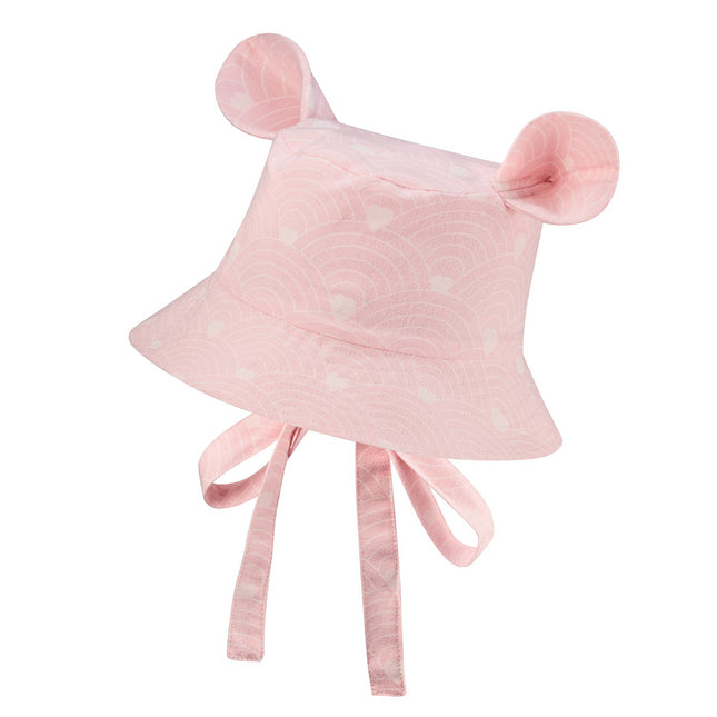 Kids Hat with Ears - Waves on Pink - LoveStyle World