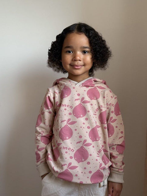 Kids Hoodie with Ears - Beige Lemons - LoveStyle World