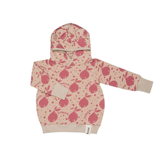 Kids Hoodie with Ears - Beige Lemons - LoveStyle World