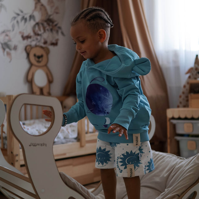 Kids Hoodie with Ears - Moon - LoveStyle World