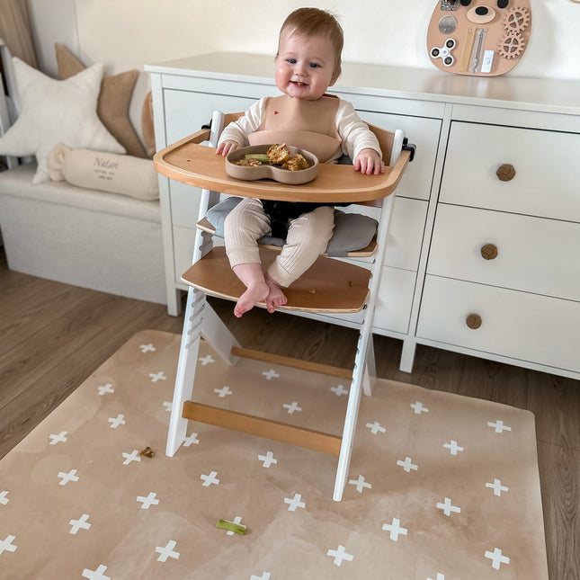 Kids Mealtime Floor Mat, Non-Slip & Waterproof - Cross Sand - LoveStyle World