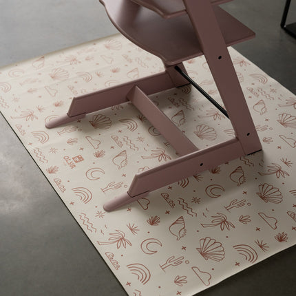 Kids Mealtime Floor Mat, Non-Slip & Waterproof - Palm Beach Terra