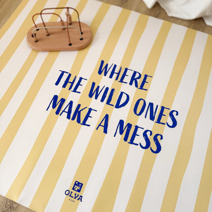 Kids Mealtime Floor Mat, Non-Slip & Waterproof - Wild Citronello