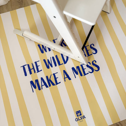 Kids Mealtime Floor Mat, Non-Slip & Waterproof - Wild Citronello