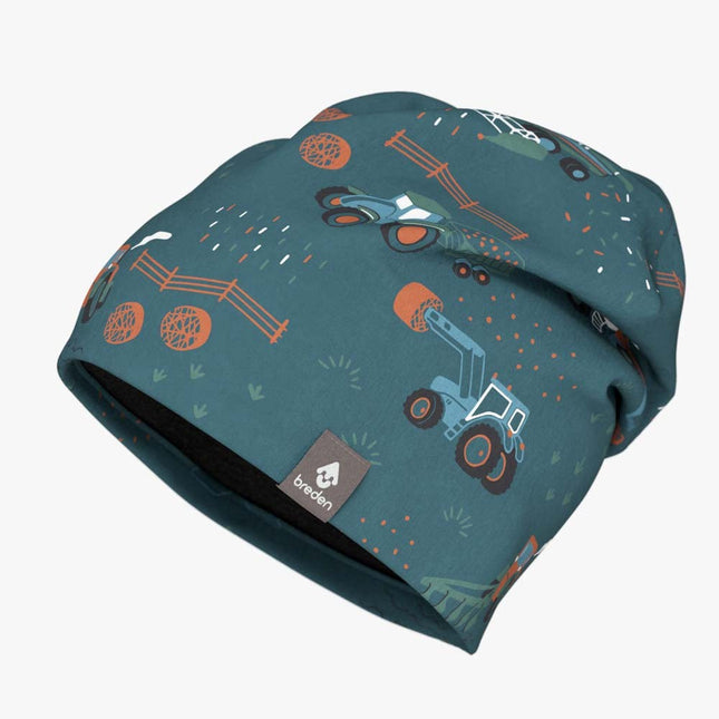Kids Merino Hat Beanie For Autumn And Spring METTE - Tractors