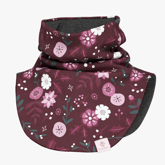 Kids Merino Neck Warmer MIKEL - Winter Flowers