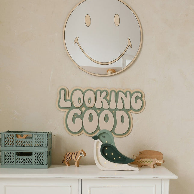 Kids Room Emoji Mirror – Child-Friendly Acrylic & Wood - LoveStyle World