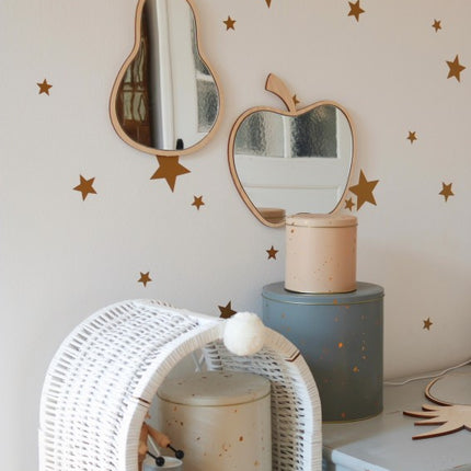 Kids Room Pear Mirror – Child-Friendly Acrylic & Wood