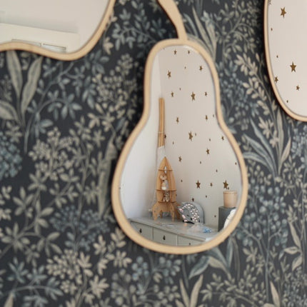 Kids Room Pear Mirror – Child-Friendly Acrylic & Wood