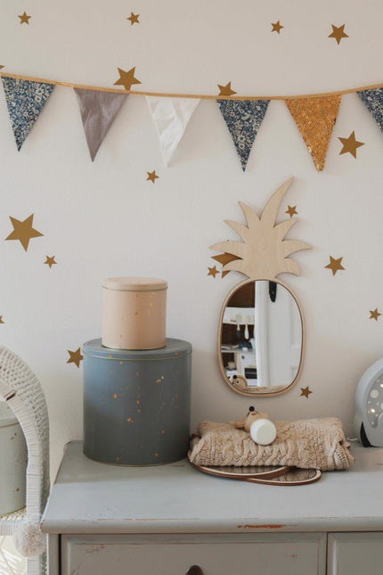 Kids Room Pineapple Mirror – Child-Friendly Acrylic & Wood - LoveStyle World
