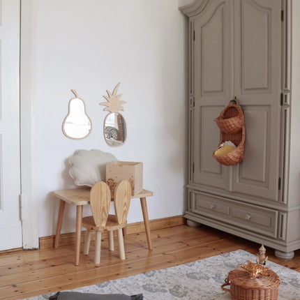 Kids Room Pineapple Mirror – Child-Friendly Acrylic & Wood