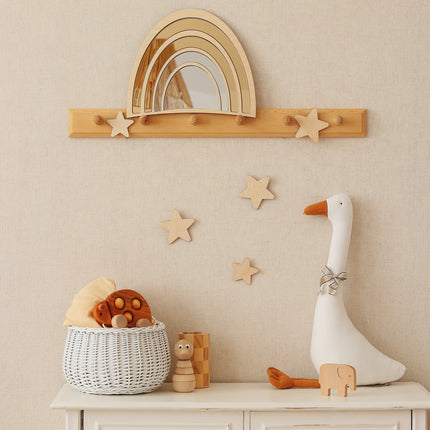 Kids Room Rainbow Mirror – Child-Friendly Acrylic & Wood