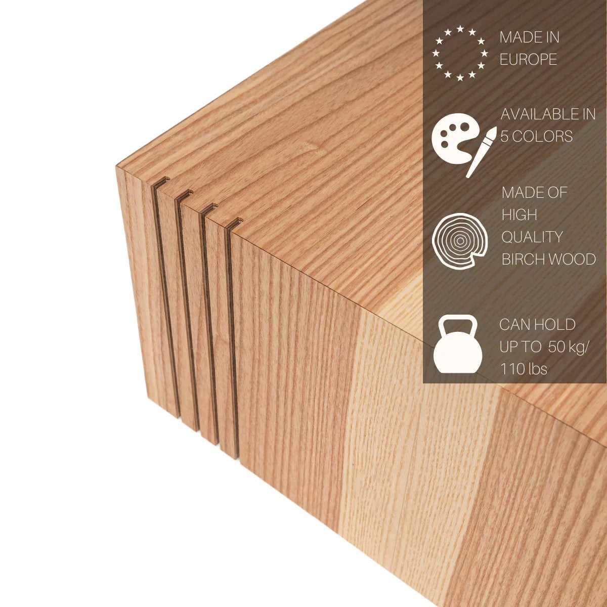 Floor Planter Podium Wooden Cubes (Set of 3)