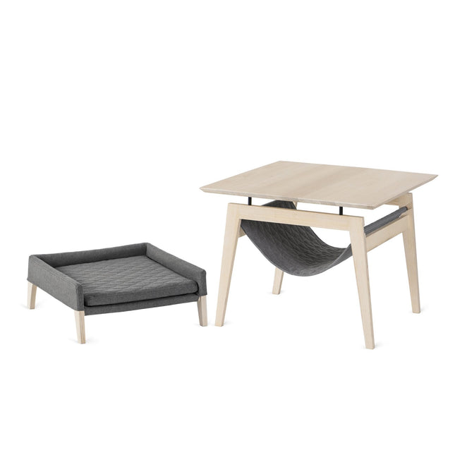 Kikko Table & Lulu Bed for Cat - Light Grey - LoveStyle World