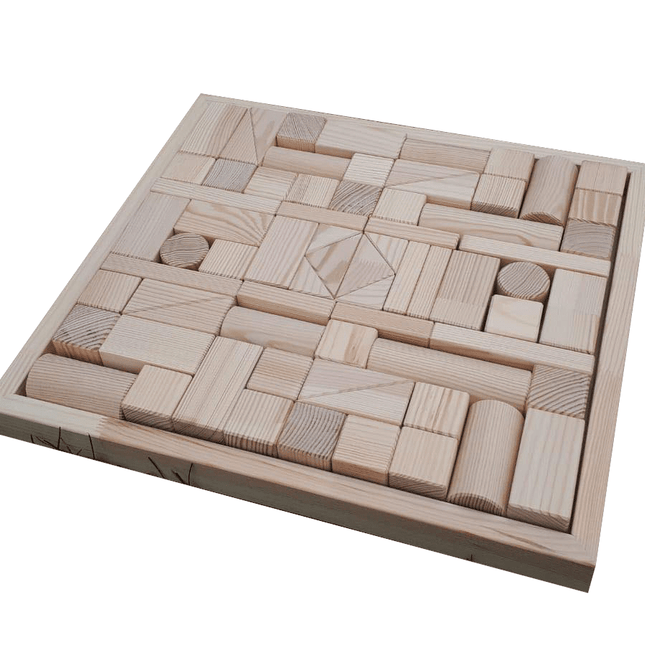 Hand-made Wooden Blocks for Kids – 70 pieces - LoveStyle World