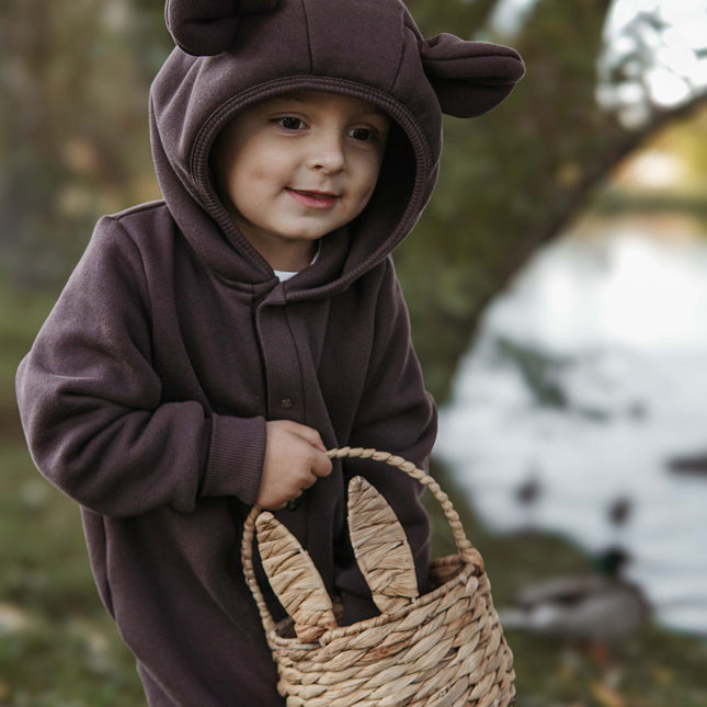 Eared Jumpsuit for Babies and Kids - Chocolate - LoveStyle World