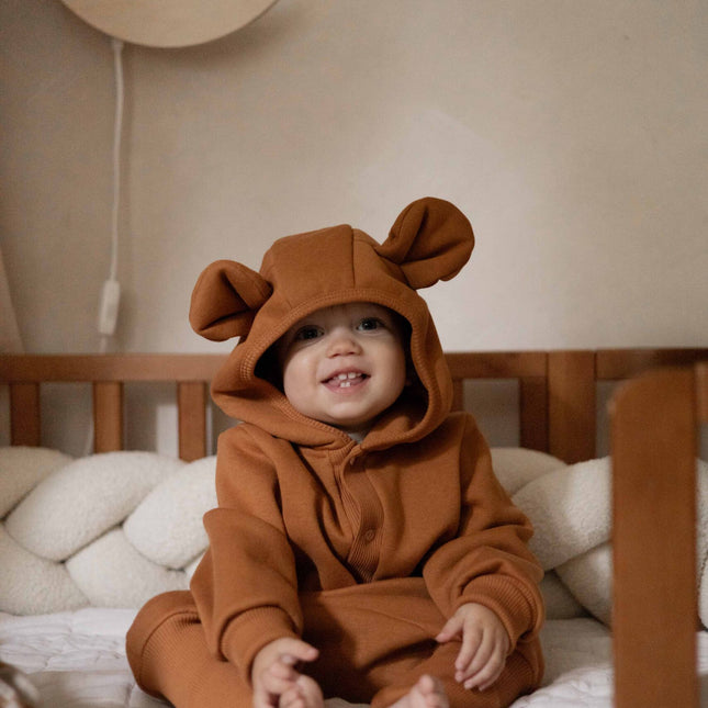 Eared Jumpsuit for Babies and Kids - Cinnamon - LoveStyle World