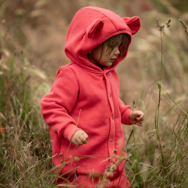 Eared Jumpsuit for Babies and Kids - Coral - LoveStyle World