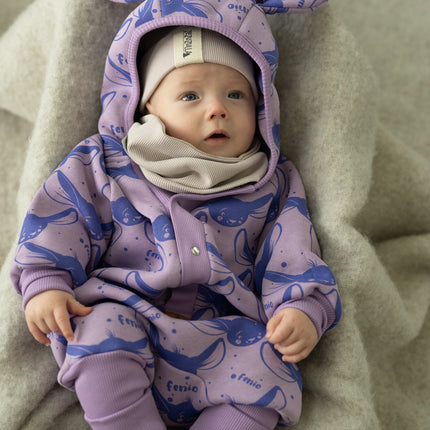 Eared Jumpsuit for Babies and Kids - Lilac Fenio