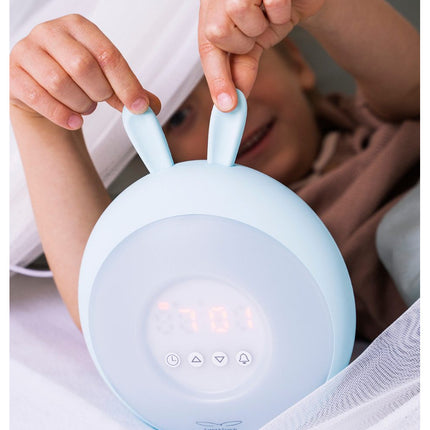 Rabbit Lamp with Alarm Clock – Blue