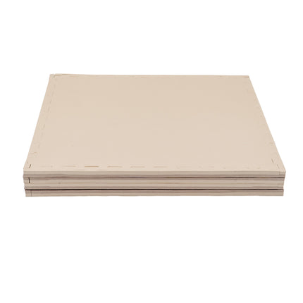 Large Foam Puzzle Mats - Beige / Dark Beige