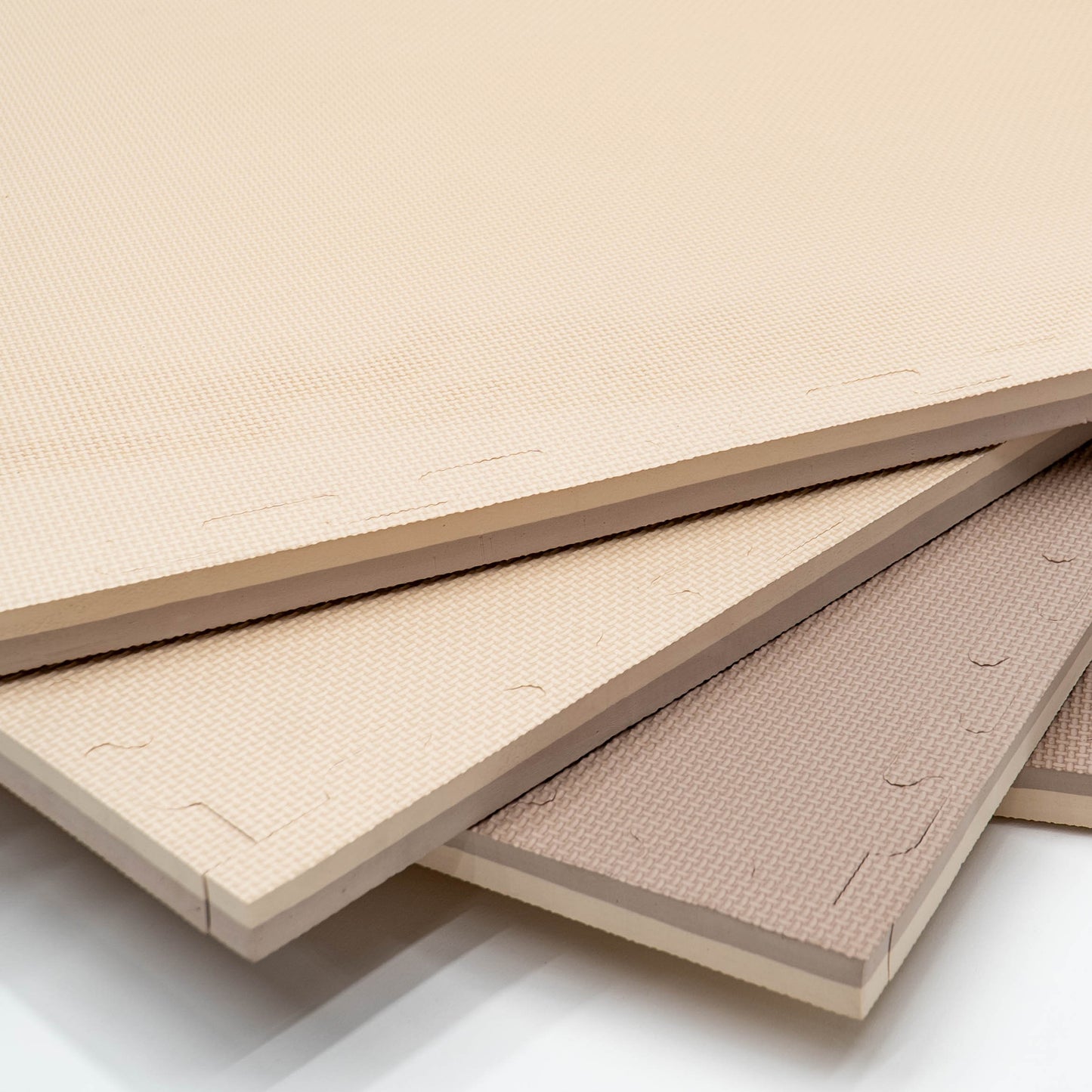 Large Foam Puzzle Mats - Beige / Dark Beige