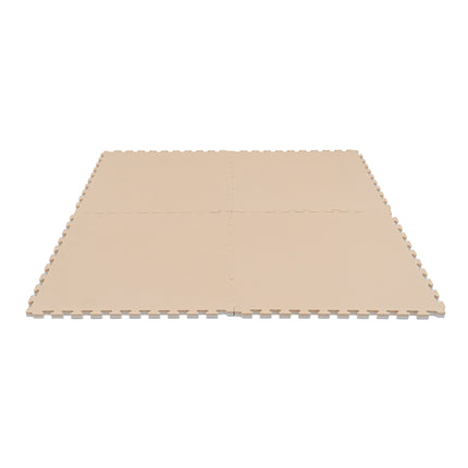 Large Foam Puzzle Mats - Beige / White