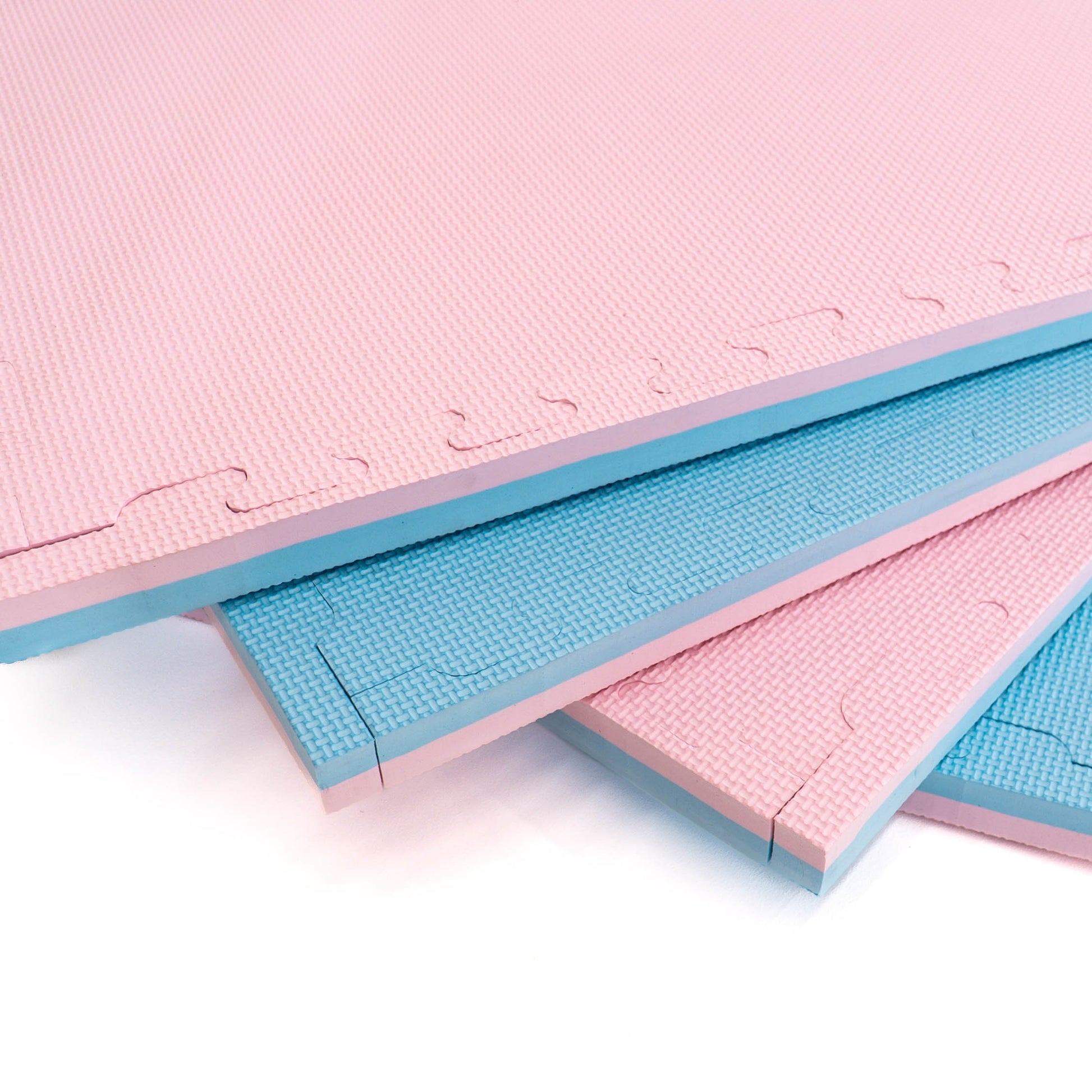 Large Foam Puzzle Mats - Baby Pink / Baby Blue