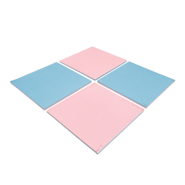 Large Foam Puzzle Mats - Baby Pink / Baby Blue - LoveStyle World